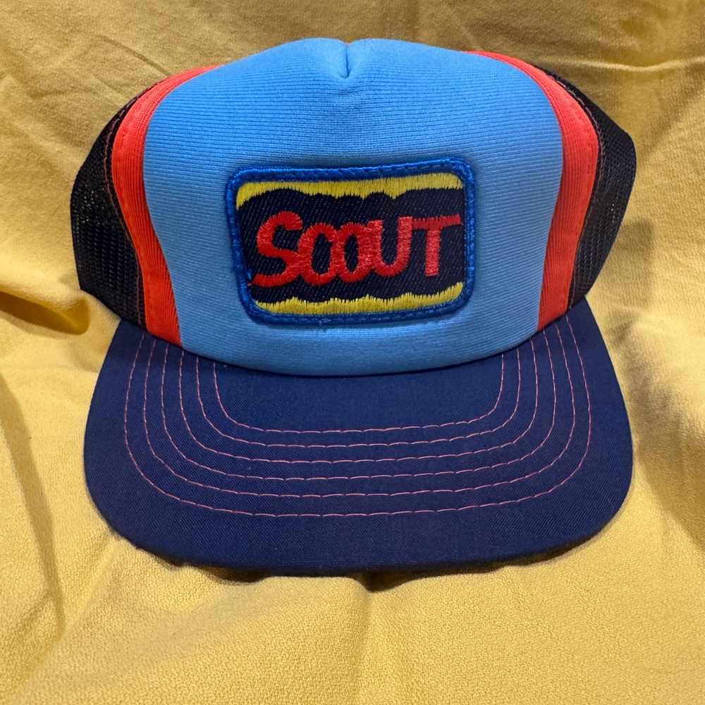 Vintage grandpa Scout Blue and Red Trucker Hat